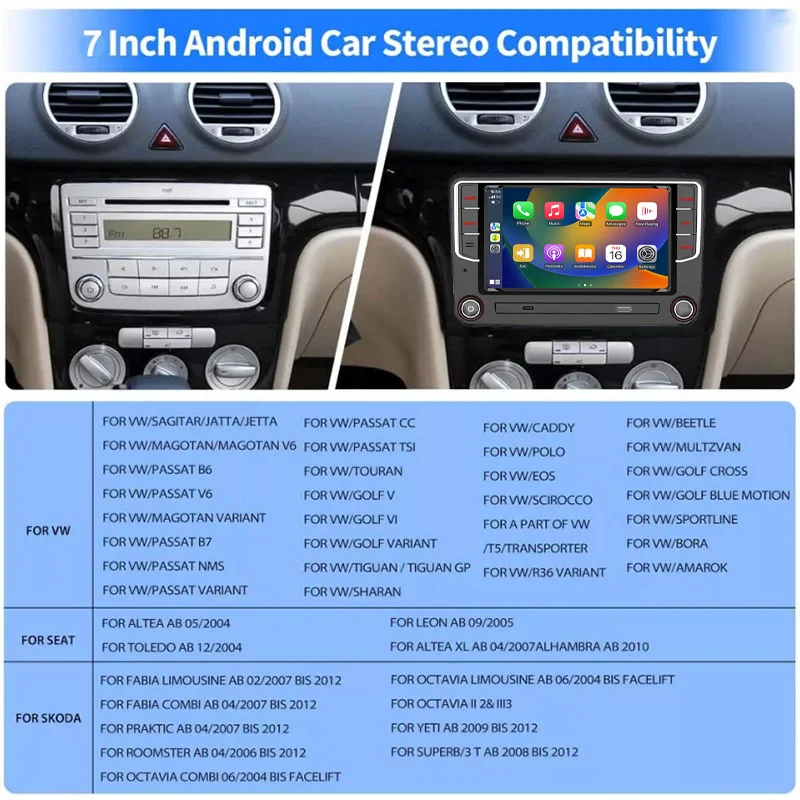 9 "для VW Transporter T6 2016-2019 Apple Carplay Android Auto головное устройство интеллектуальная система мультимедийный плеер GPS BT WIFI 4-64 ГБ