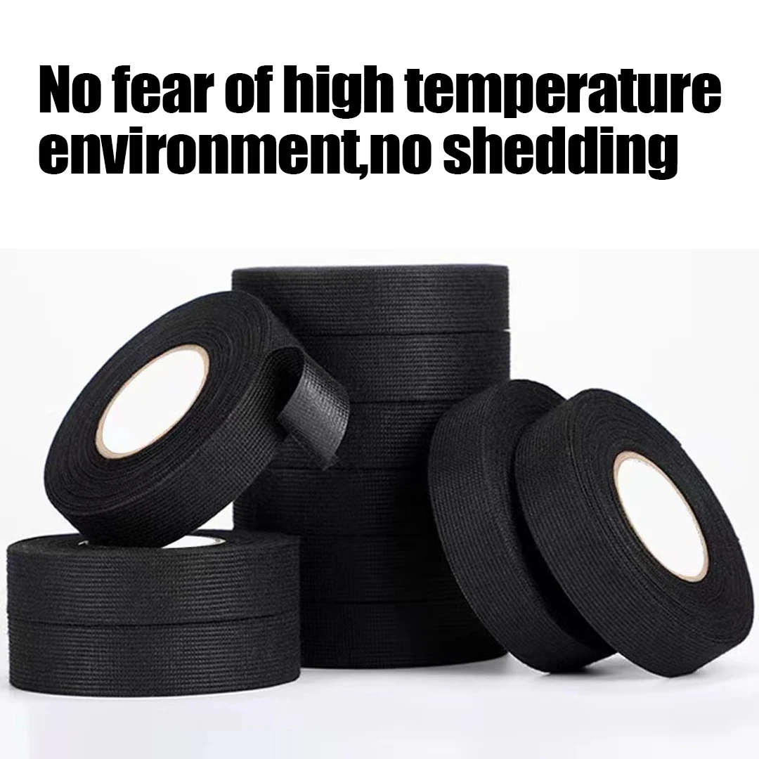 Electrical Tape Heat Resistant Harness Tape Adhesive Cloth Fabric Tape Waterproof Tape Insulating Automotive Fabric Cloth Tapes