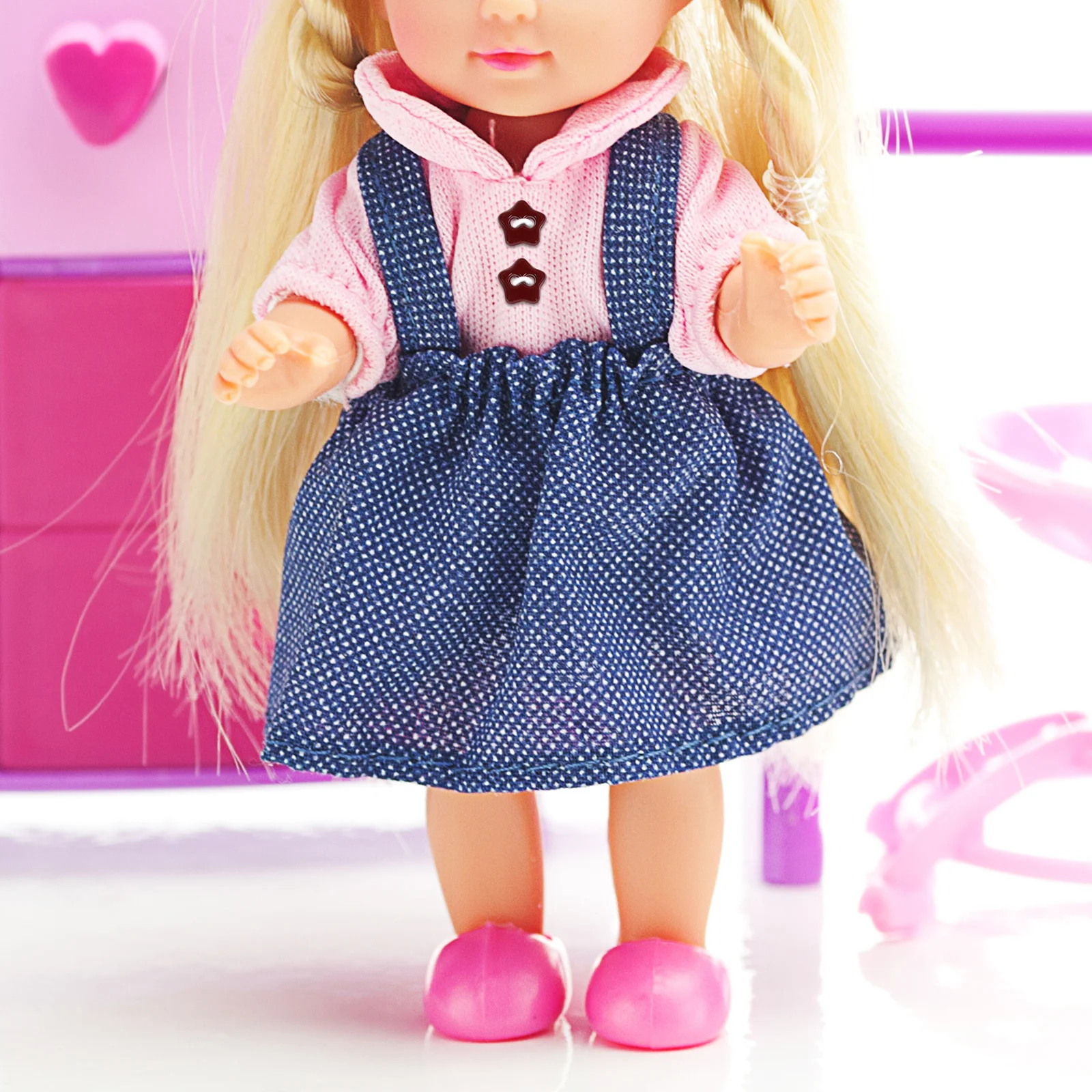 

50Pcs Miniature Star Buttons 4mm Metal Twohole DIY Crafting Supplies Handmade Projects Tiny Art Decorations Red