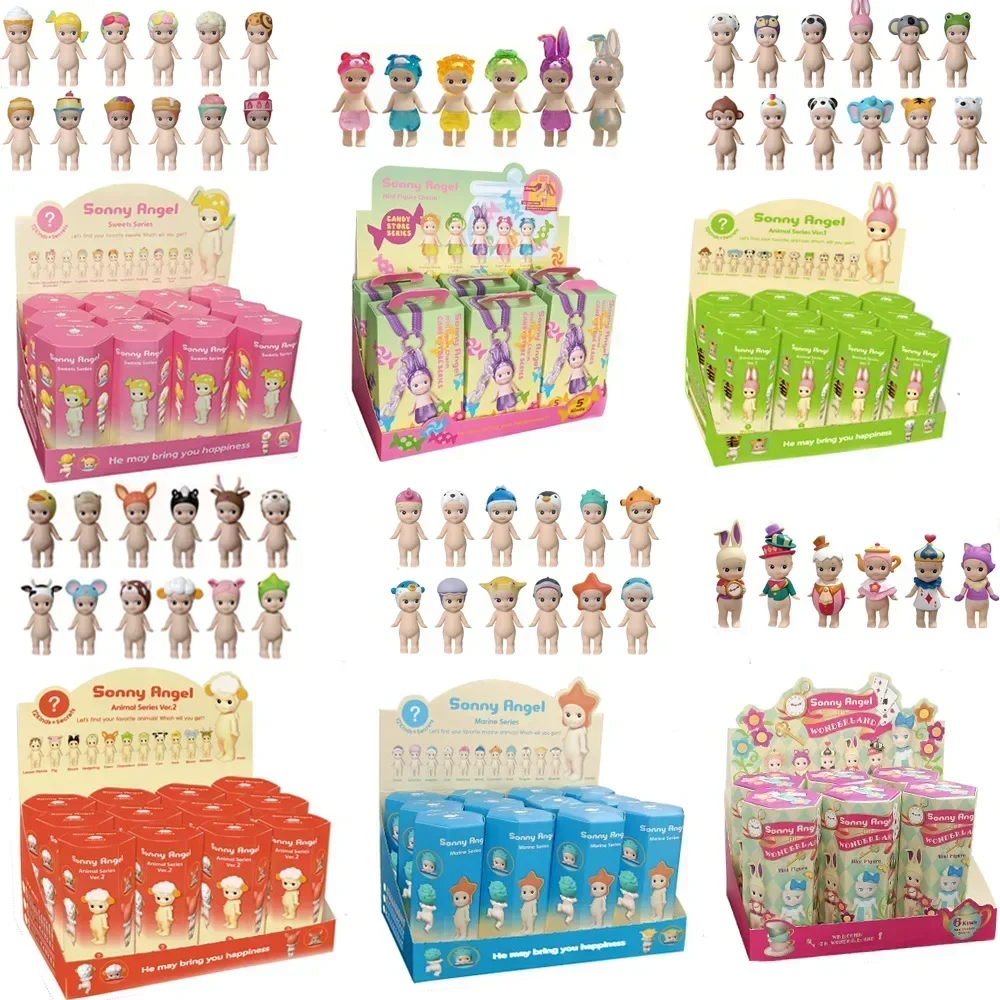 Sonny Angel Hippers กล่องตาบอดดูกลับผลไม้ Candy Ocean Animal Series อะนิเมะรูปเครื่องประดับของเล่นสําหรับเด็กคริสต์มาสของขวัญ