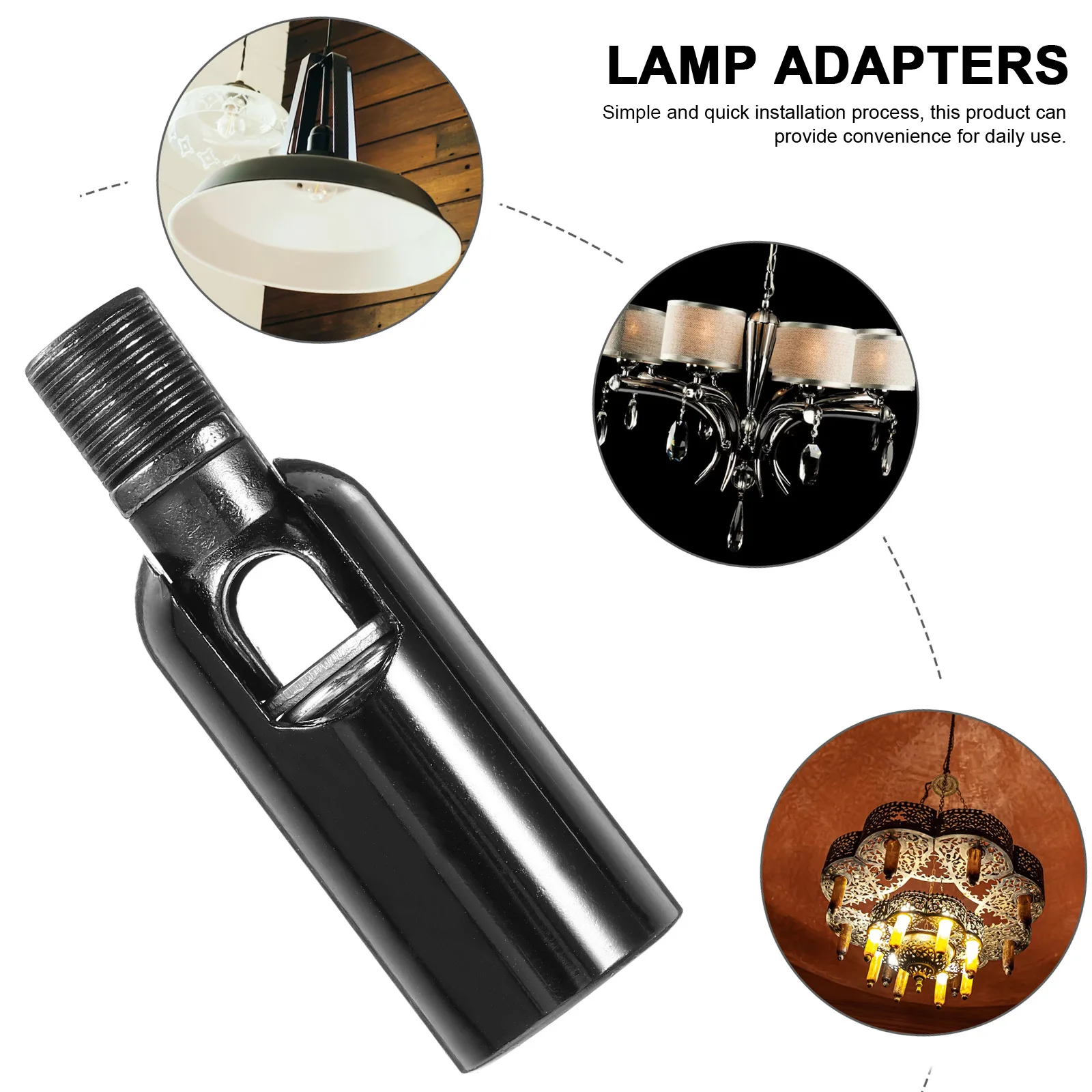 

2pcs Swivel Head Lamp Adapter 180 Degree Rotatable Light Socket Extender For Wall Sconces Bathroom Ceiling Lights Pendant Canopy