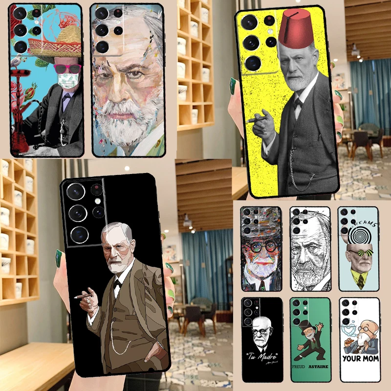 Sigmund Freud founder of psychoanalysis Case For Samsung Galaxy S22 S23 S21 Ultra S20 FE S8 S9 S10 Plus Note 10 20 Ultra Cover