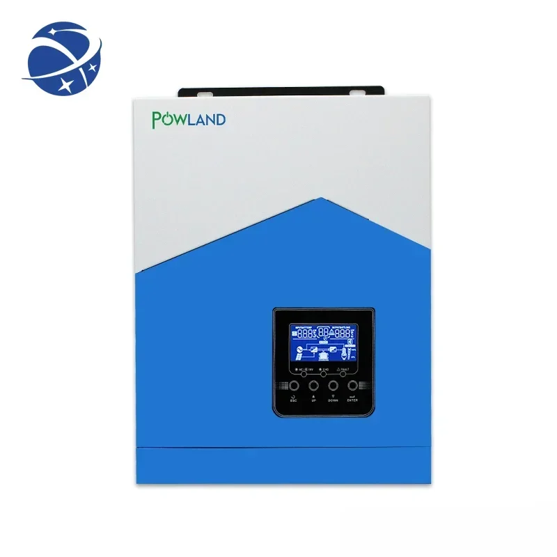 YYHCPOWLAND Solar Inverter 3KVA 24V 220V Hybrid Inverter Pure Sine Wave Built-in 50A PWM Solar Charge Controller Battery Charger