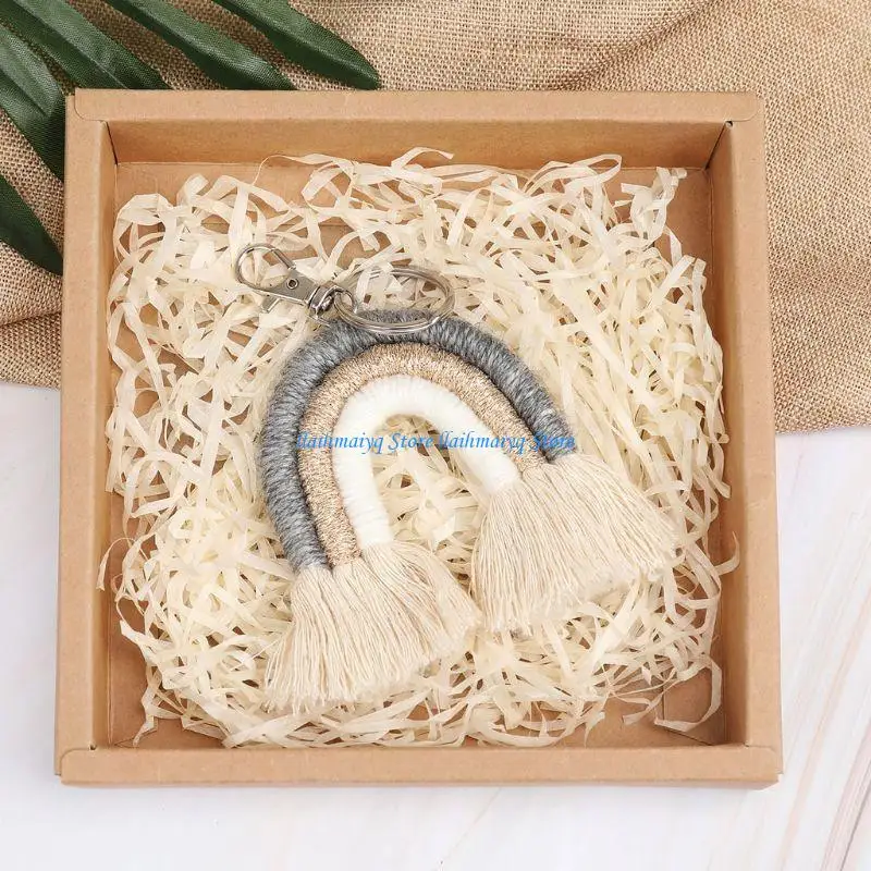 

573B Fashionable Accessory Keychain Stylish Bag Ornament Cotton Texture Suitable for Key Bags and Backpack Decorating