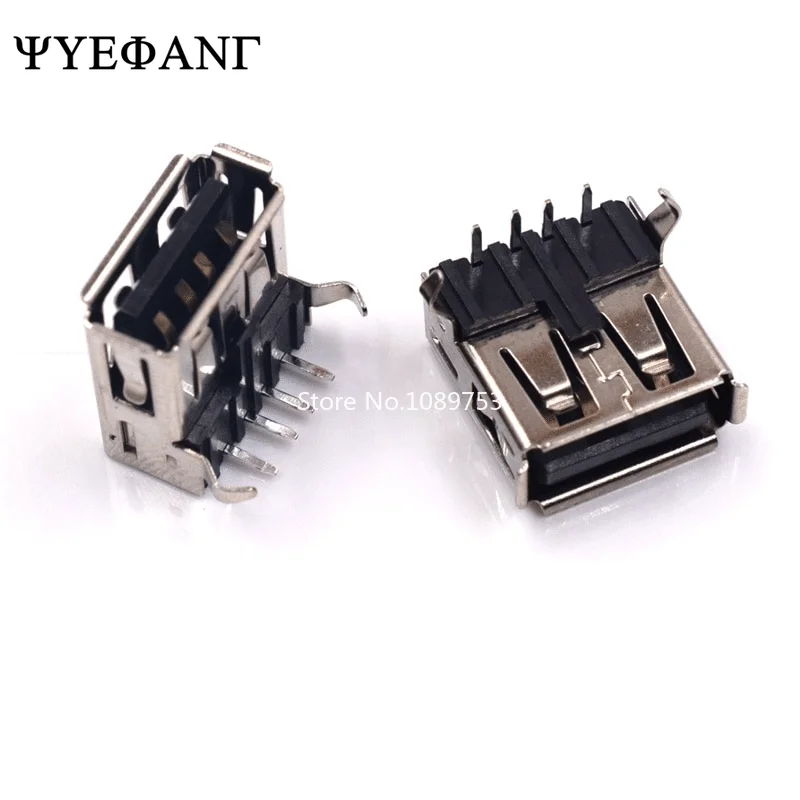 10Pcs USB Type A Standard Port Female Solder Jacks Connector PCB Socket USB-A Type