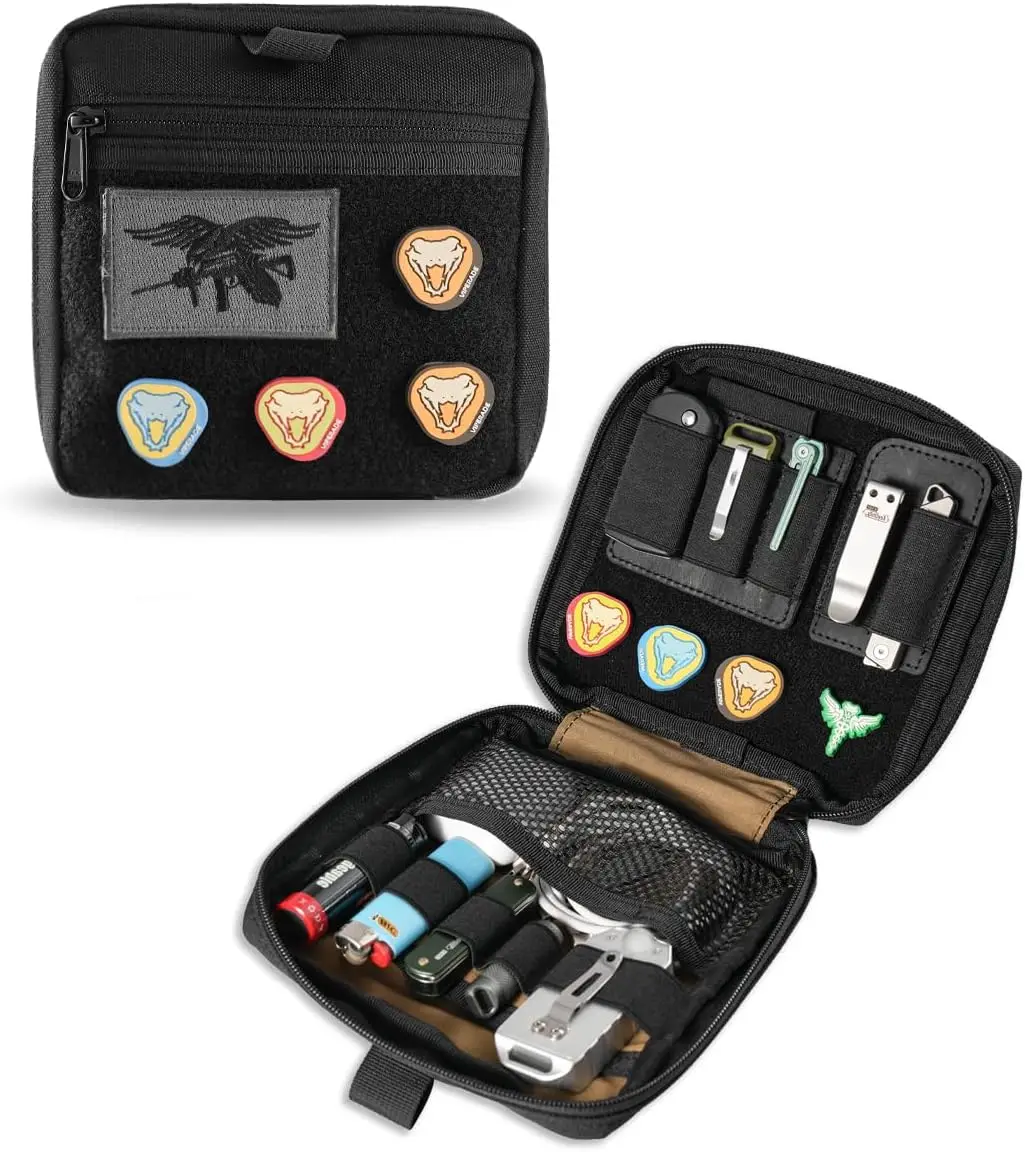 

VIPERADE CHP1 Tactical Admin Pouch, Molle Tool Bag, Utility EDC Organizer With 2 Clips, Modular Pouch Attaches to Backpacks