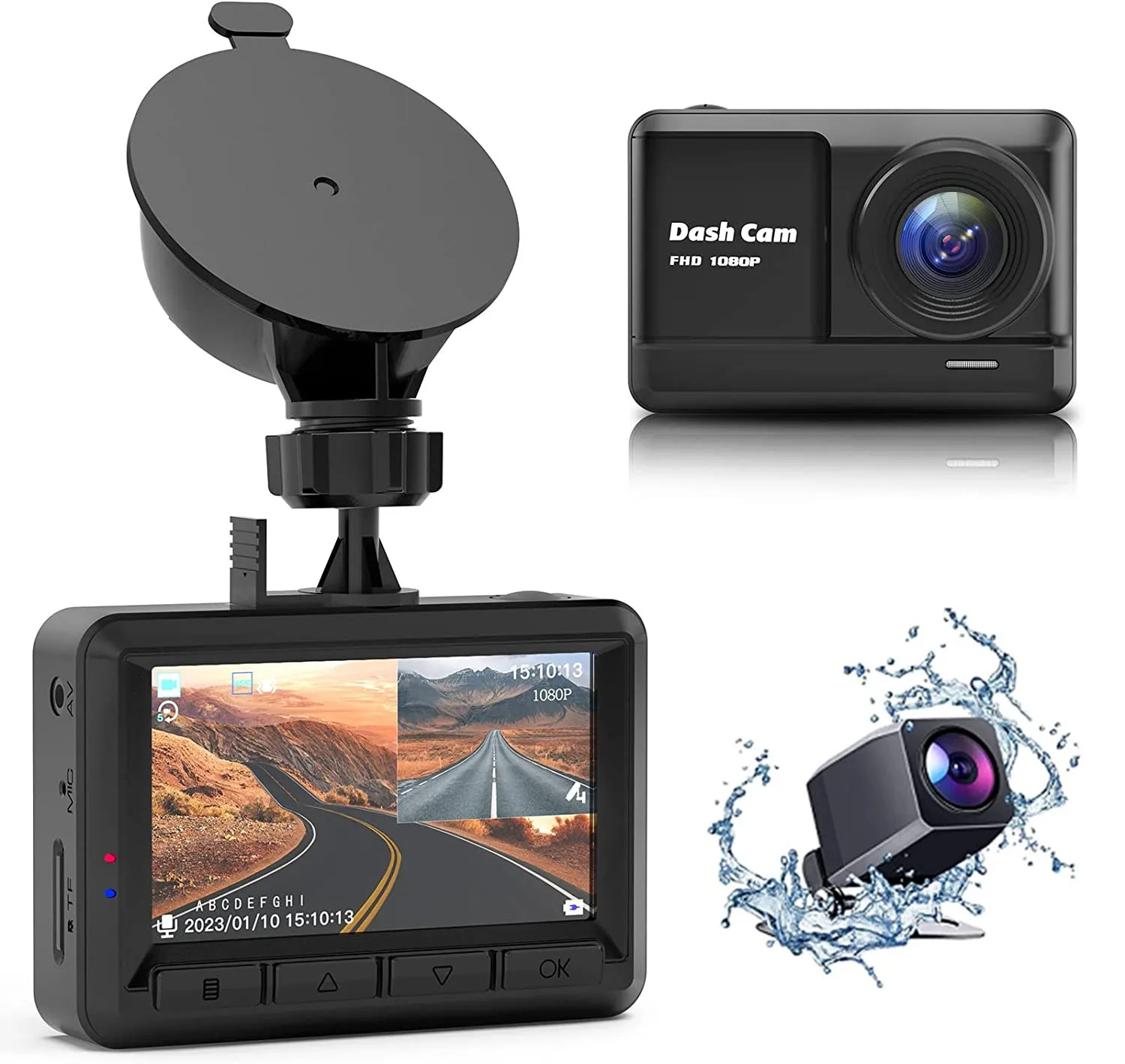 

2 Channel Dash Cam for Car Front and Rear Camera 1080P Video Recorder Dashcam Car DVR Rear View Camera car accessory
