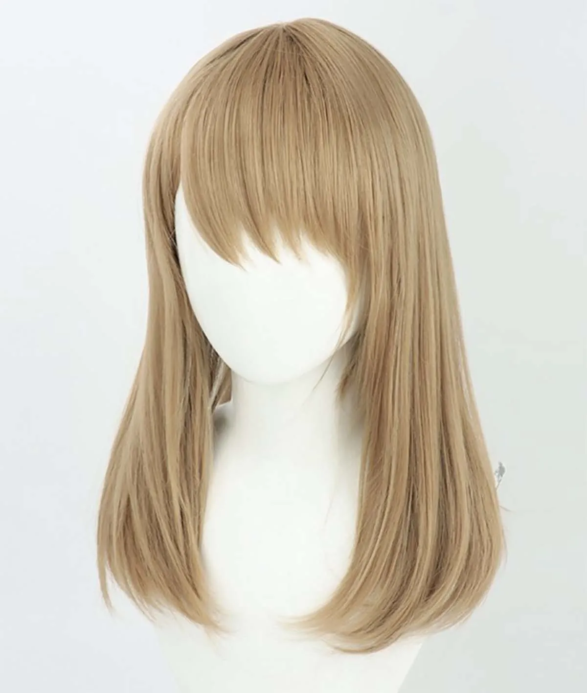 Peluca marrón larga y recta de Nia para cosplay del juego Xenoblade Chronicles