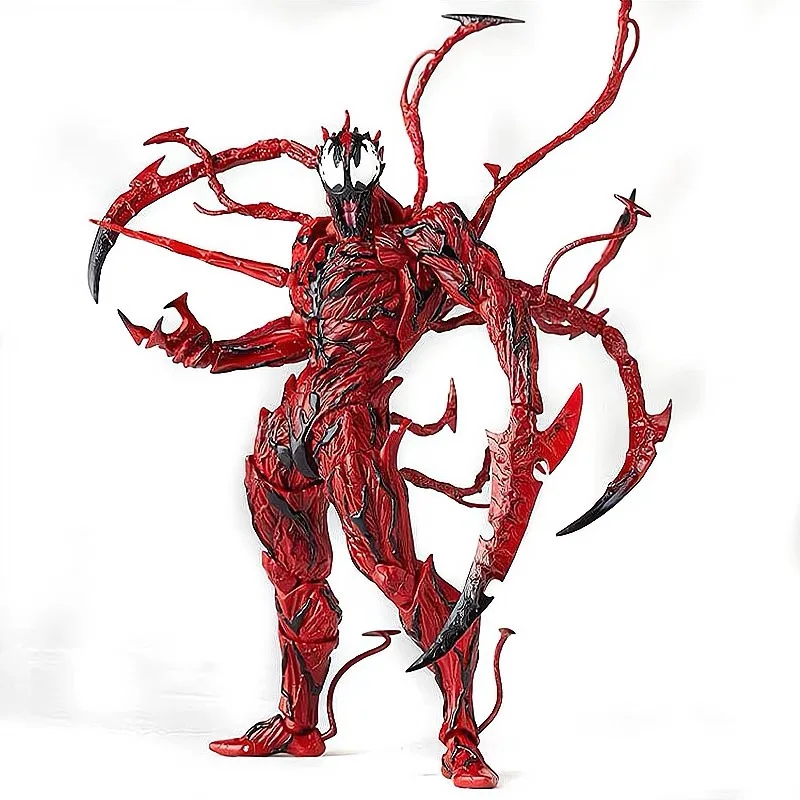 Marvel Venom Carnage Anime Action Figure, artesanal modelo de coleção, ornamento de Halloween, presente infantil, 7"