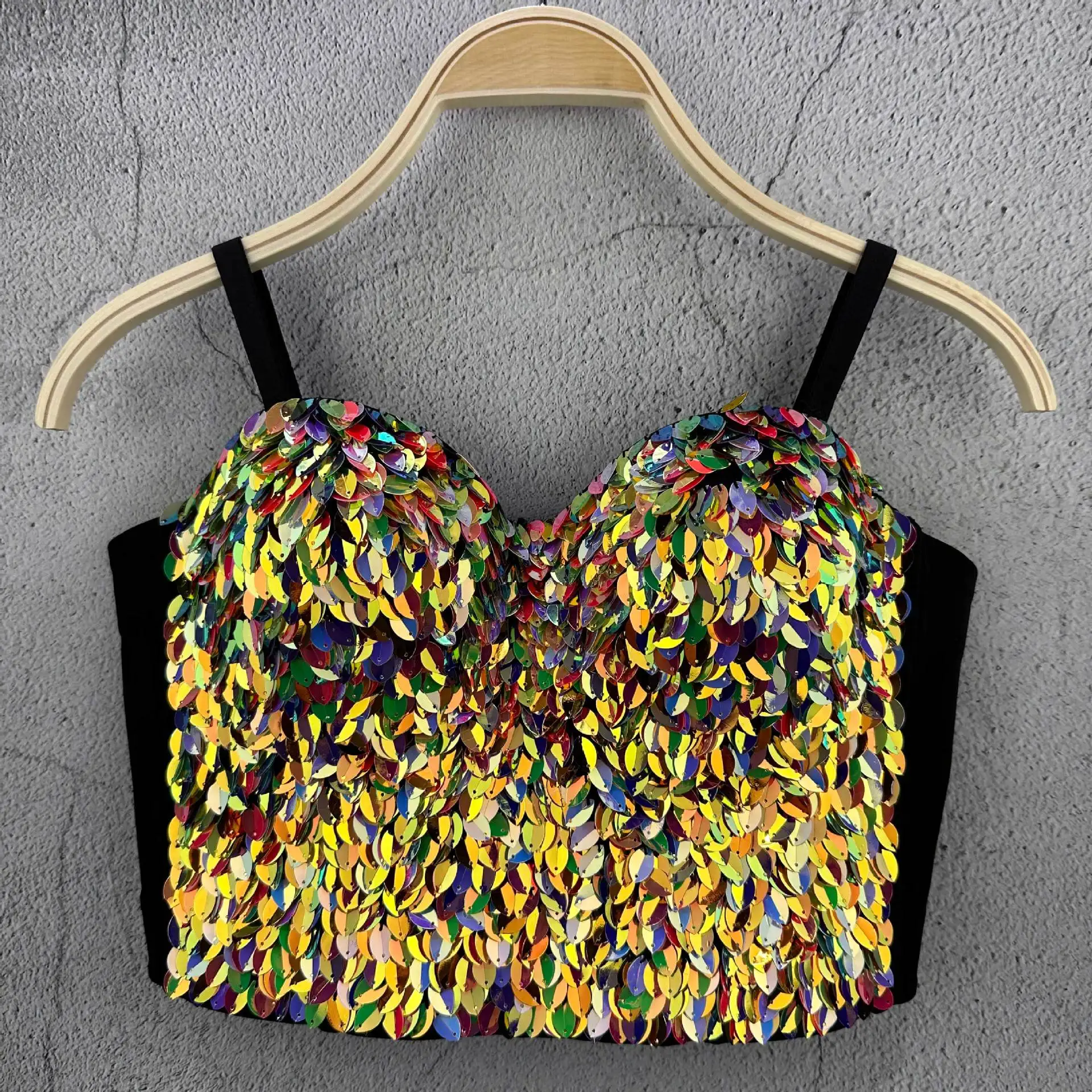 J779 Прямая поставка, красивая одежда CAMIS, сексуальный бюстгальтер без бретелек с пайетками, милые топы с эффектом памяти, нижнее белье, праздничное платье принцессы