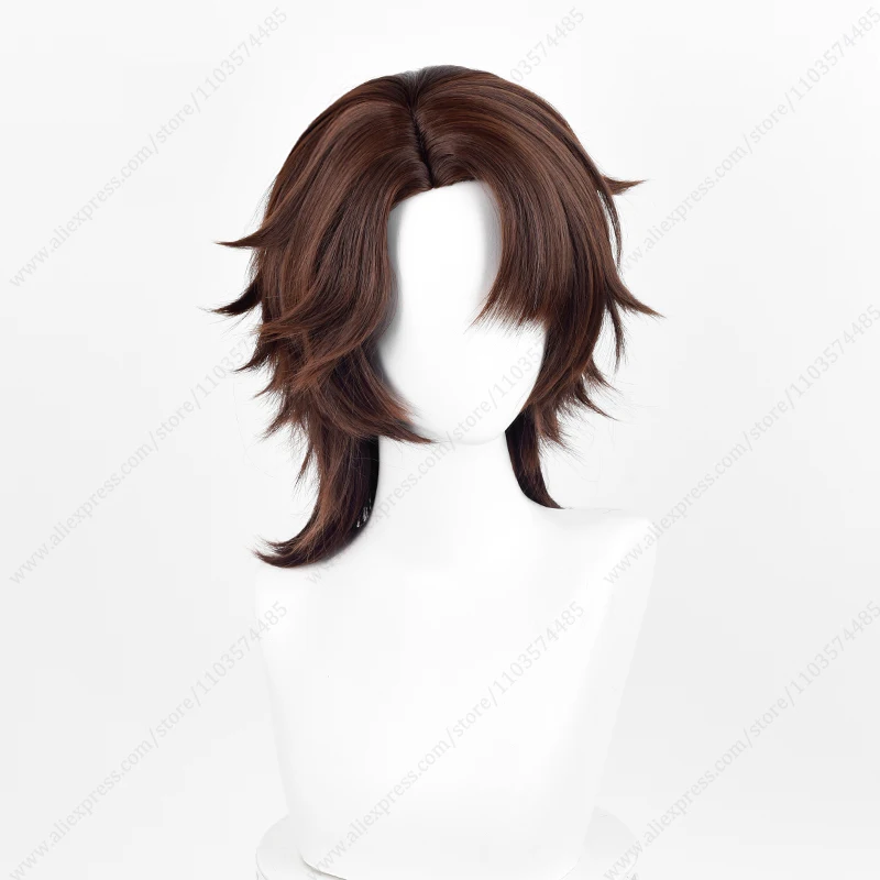 Puppeteer Cosplay Wig 40cm Long Dark Brown Heat Resistant Synthetic Hair