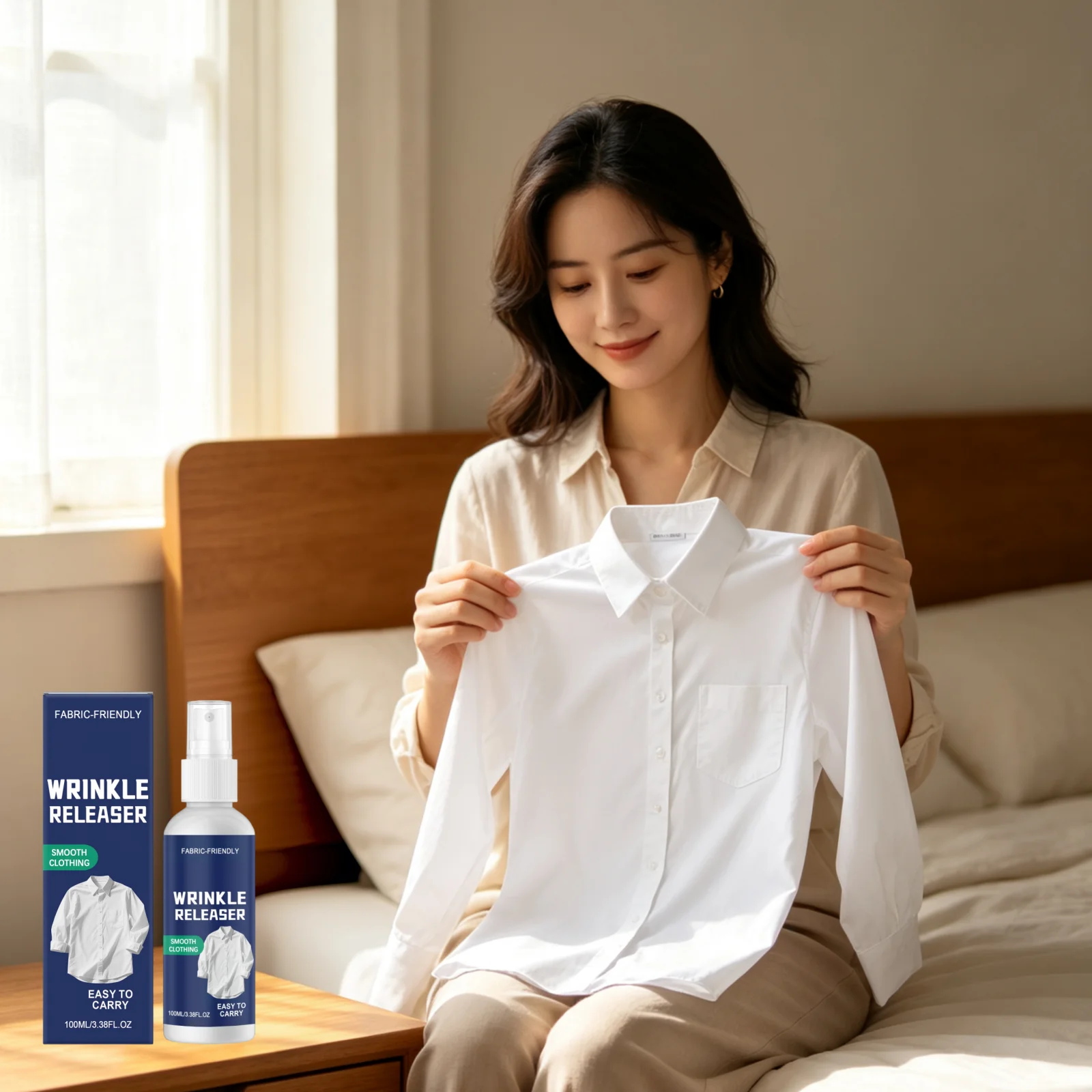 Wrinkle Releaser Spray No Ironing Cloth Reduce Static Electricity Clothing Smoothing Portable Quick Wrinkle Garment Care Spray
