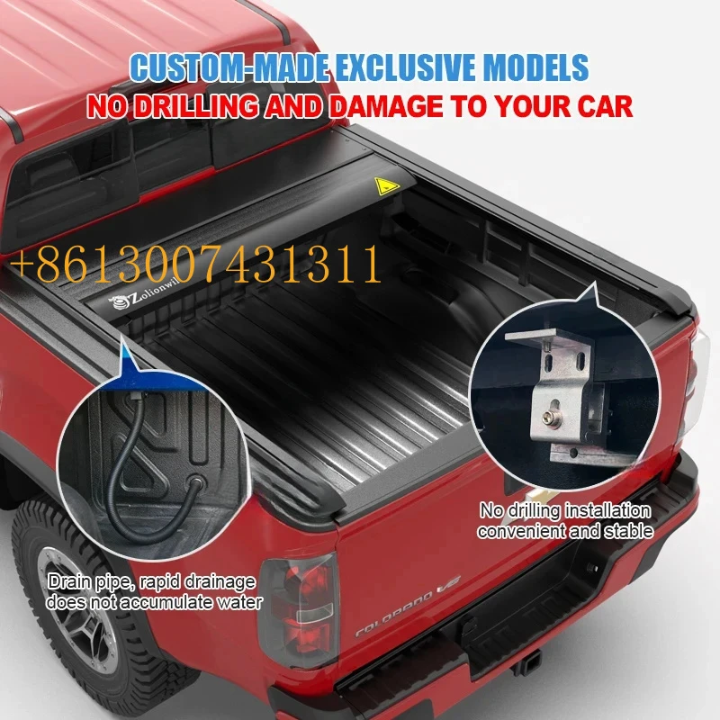 FactoryFactory Hard Retractable Tonneau Cover Pickup Truck Bed Compatible with 1500