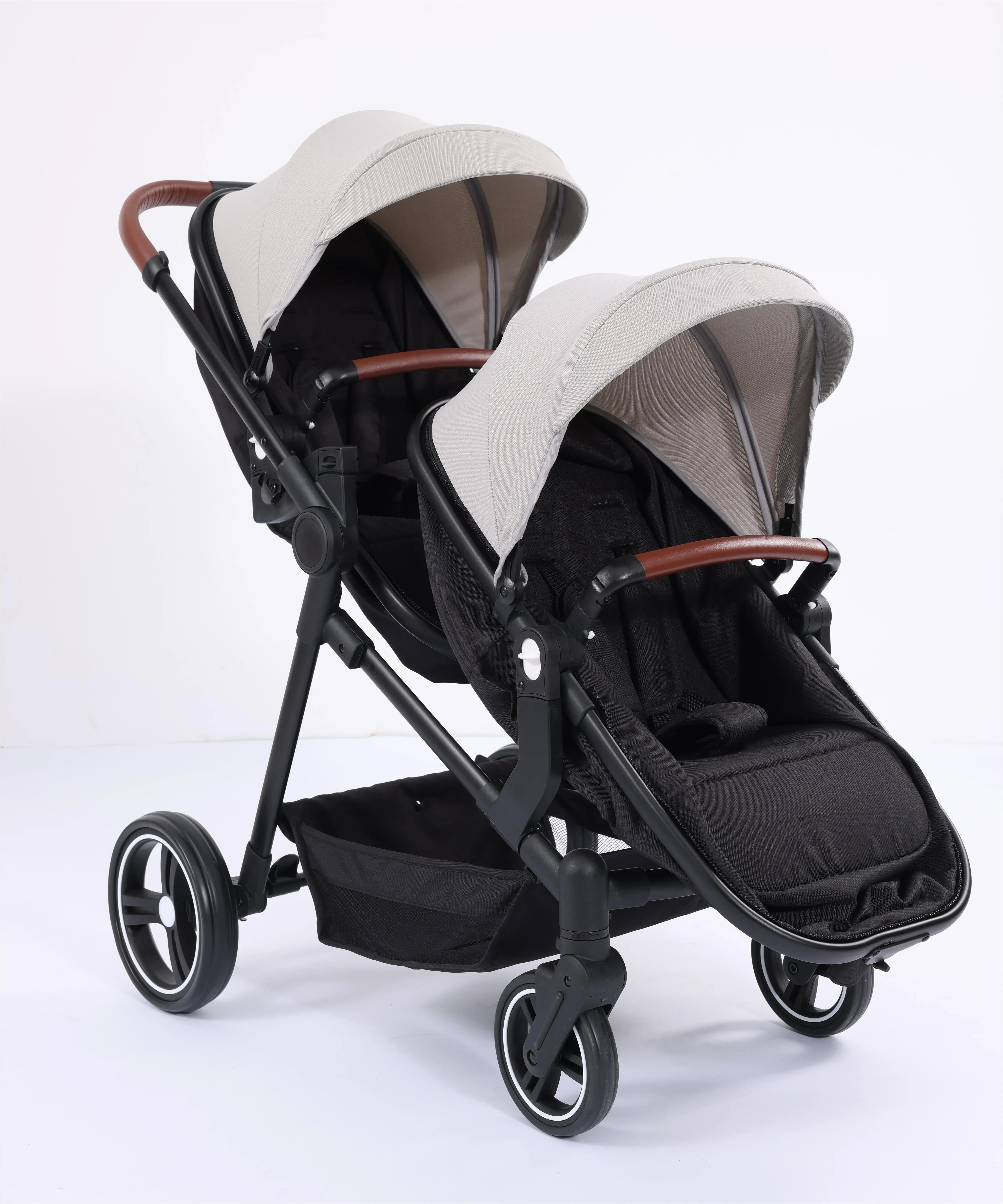 SUNNUO-Carrinho de Bebê Dobrável para Gêmeos e Crianças, Fácil de Transportar Buggy com Rodas, Novo