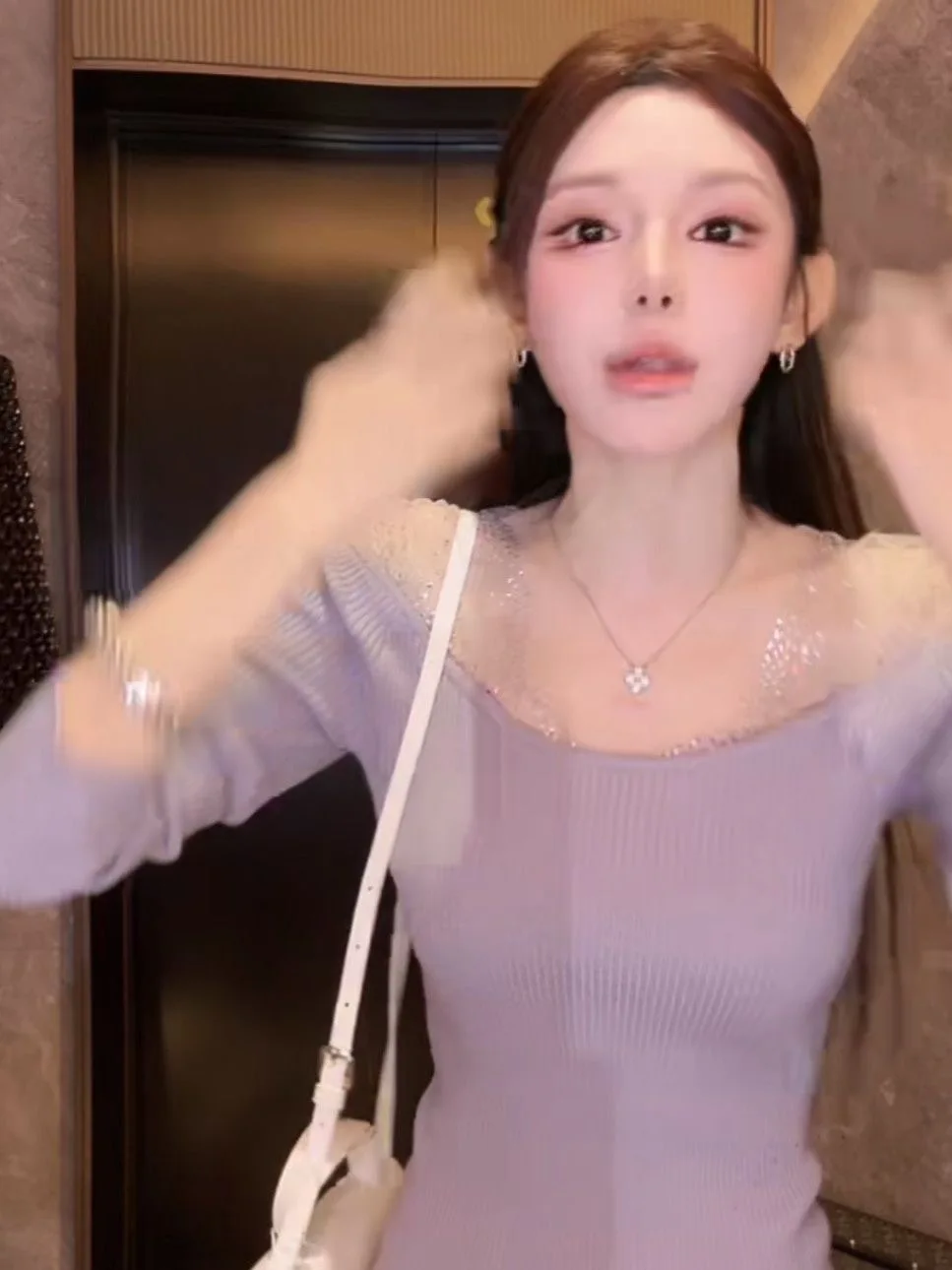 

Корейская футболка Sle Long Sve Me Splice на одно плечо, женский модный топ Coolmax Fiber V Ne стандартного кроя