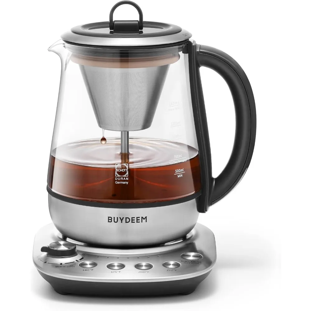 Smart Kettle Coffee Brewer for Tea and Coffee Brewing, Auto Keep Warm,German Schott Glass