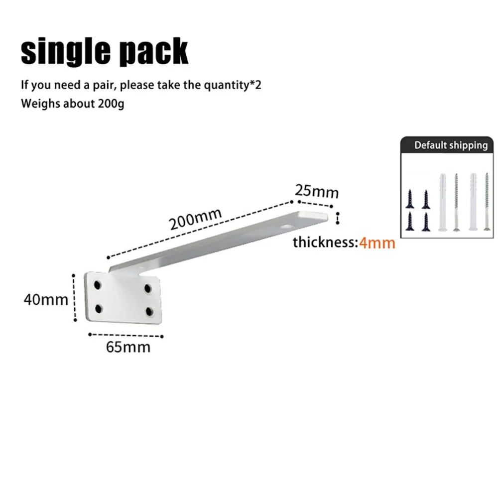 Thickened Floating Shelf Brackets Integrated Wall-Mounted Invisible L Bracke Heavy Duty Space-Saving Furniture Board Support