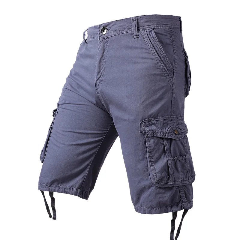 Pantalones cortos de trabajo para hombre, Shorts ligeros hasta la rodilla, a la moda, para senderismo al aire libre, tácticos, Capri, para caza, 3/4