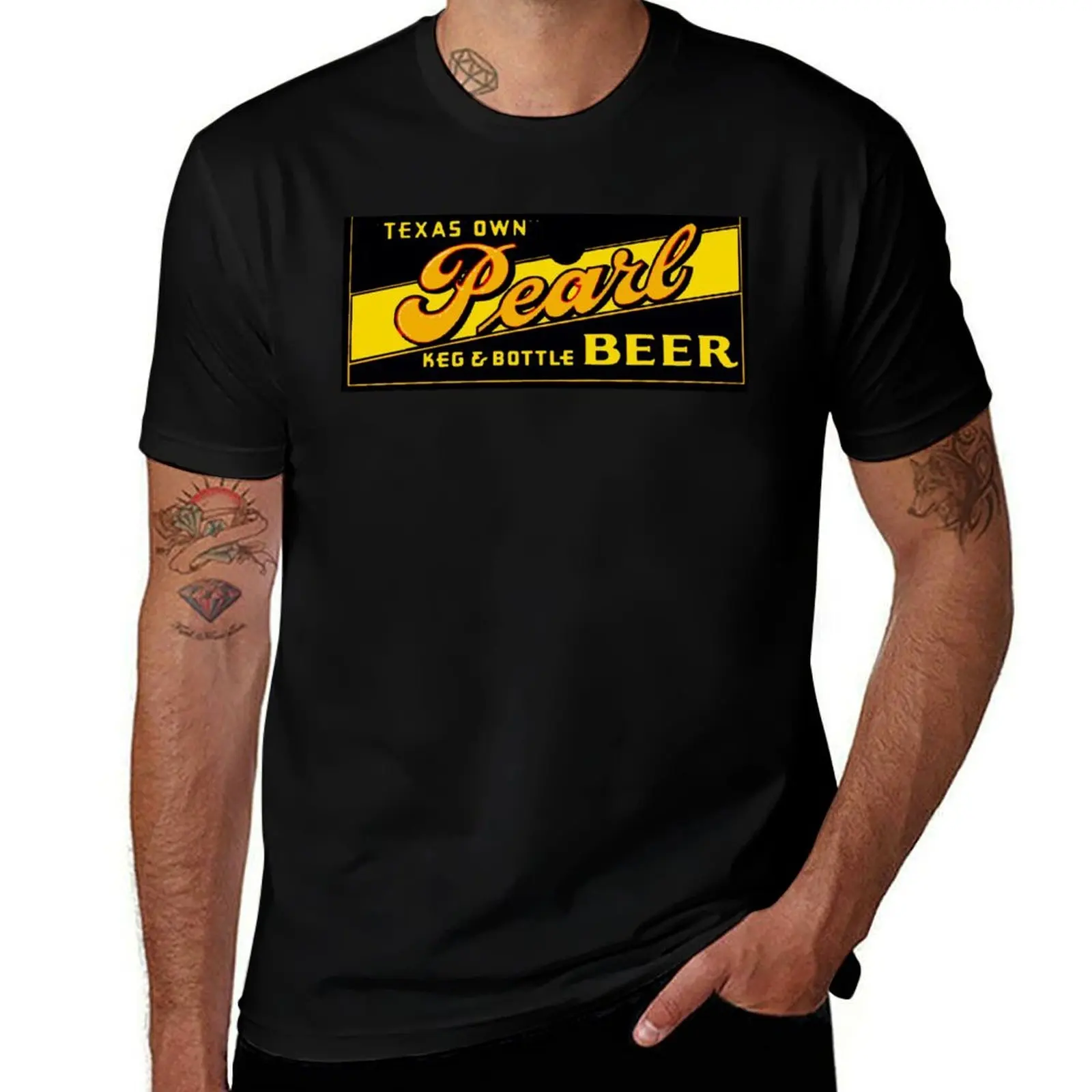 PEARL BEER OF TEXAS VINTAGE SIGN T-Shirt Christmas Theme Tee Top T-Shirt
