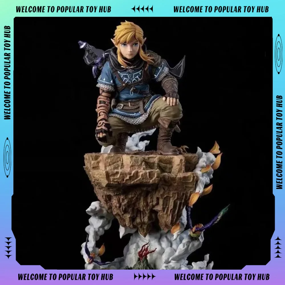 In Stock 38cm The Legend of Zelda Game Figures Link Figurine Gk PVC Statue Collectible Model Desktop Ornament Custom Toys Gifts