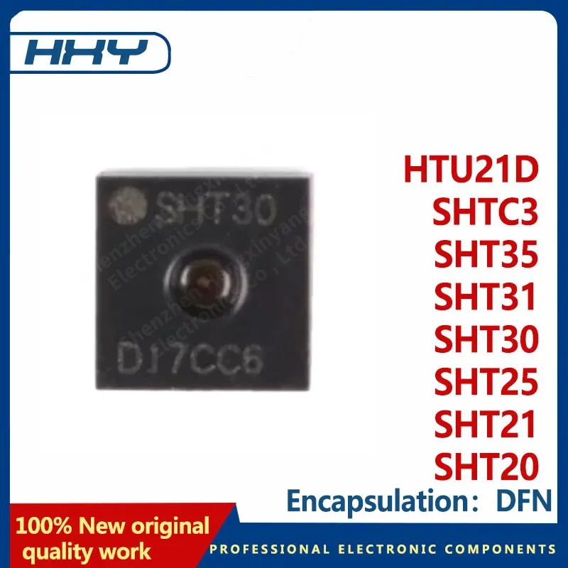 1PCS digital temperature and humidity sensor package DFN HTU21D SHTC3 SHT35 SHT31 SHT30 SHT25 SHT21 SHT20