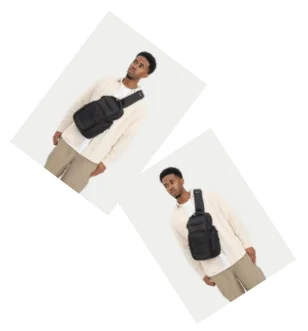 OZUKO Crossbody Bag  Business Commuter Men's Chest Bag Fashion Multi-functional Shoulder Bag Lightweight Travel Waterproof