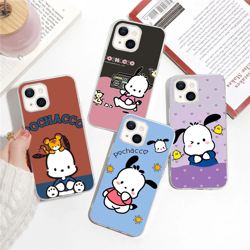 AU-53 Pochacco Clear Case For Moto G42 G32 G23  G22 G14 G84 G62 G04 G24 G72 G71 G73 G32 G34 G6 E5