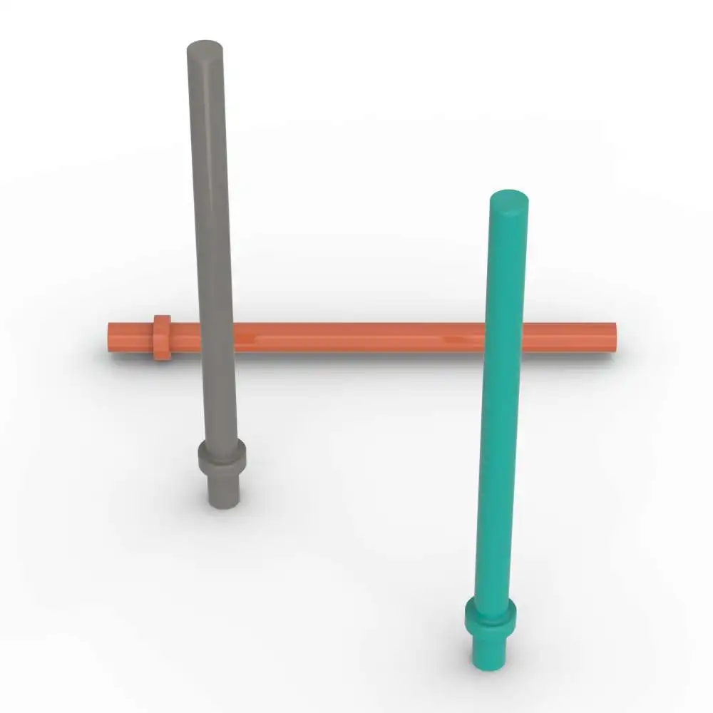 MOC 10 STKS 4095 Paraplubak Stapelen Vervangbare Baksteen Bar Met Stop Ring Bouwsteen Leuk Speelgoed Volwassenen Jongens Vakantie Geschenken