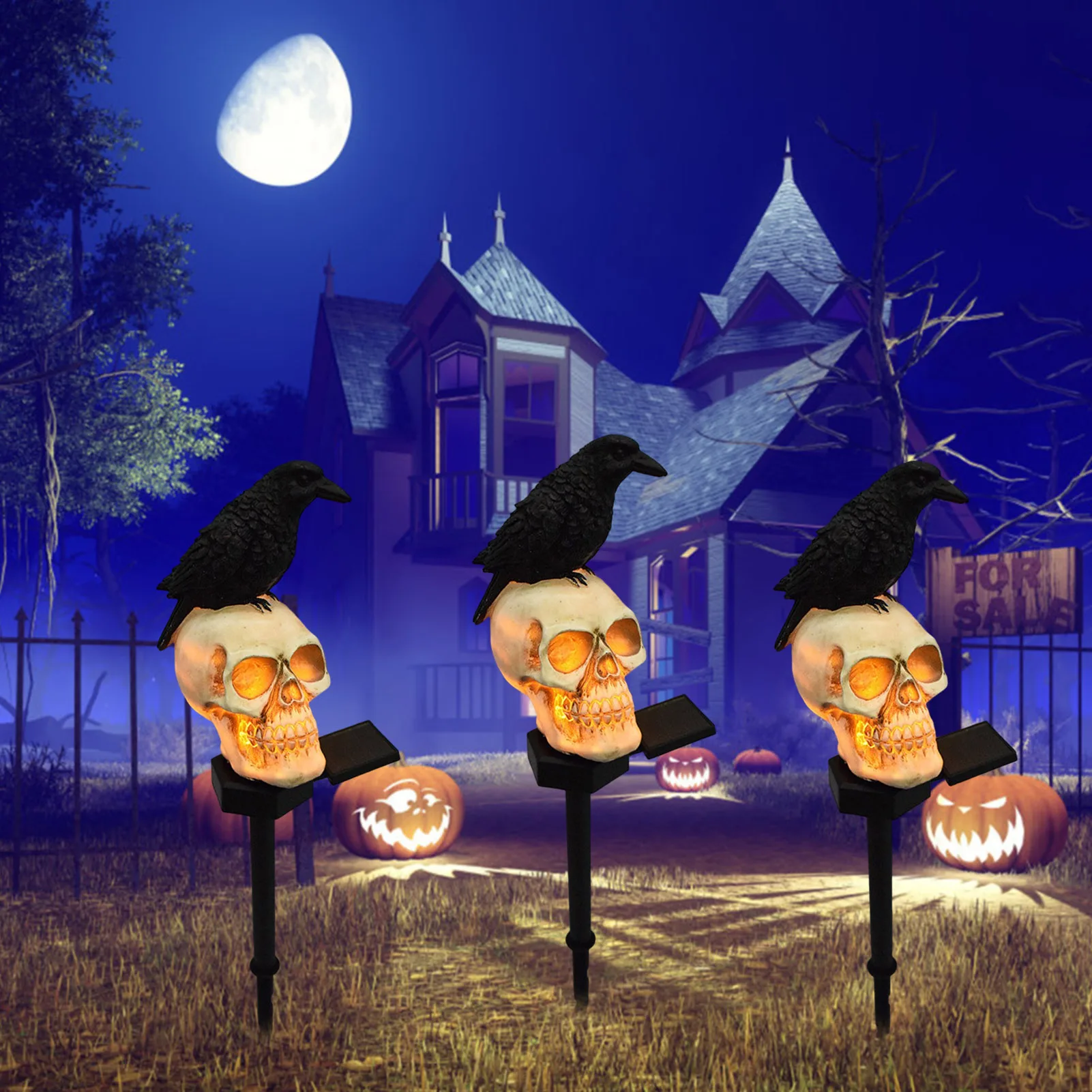 Halloween Solar Garten Landschaft Licht helle Solar Weg dekorative Lichter für Outdoor-Garten Hof Dekoration Lieferungen