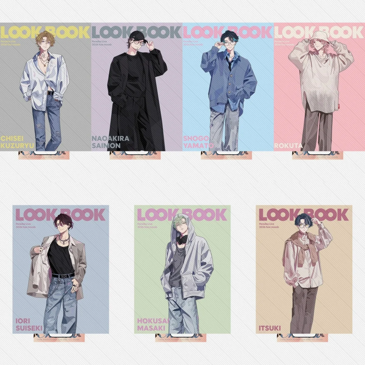 15CM Music Anime Paradox Live Cool Acrylic Stand Keychain Characters Ornament Accessories Goods Collection Christmas Gifts