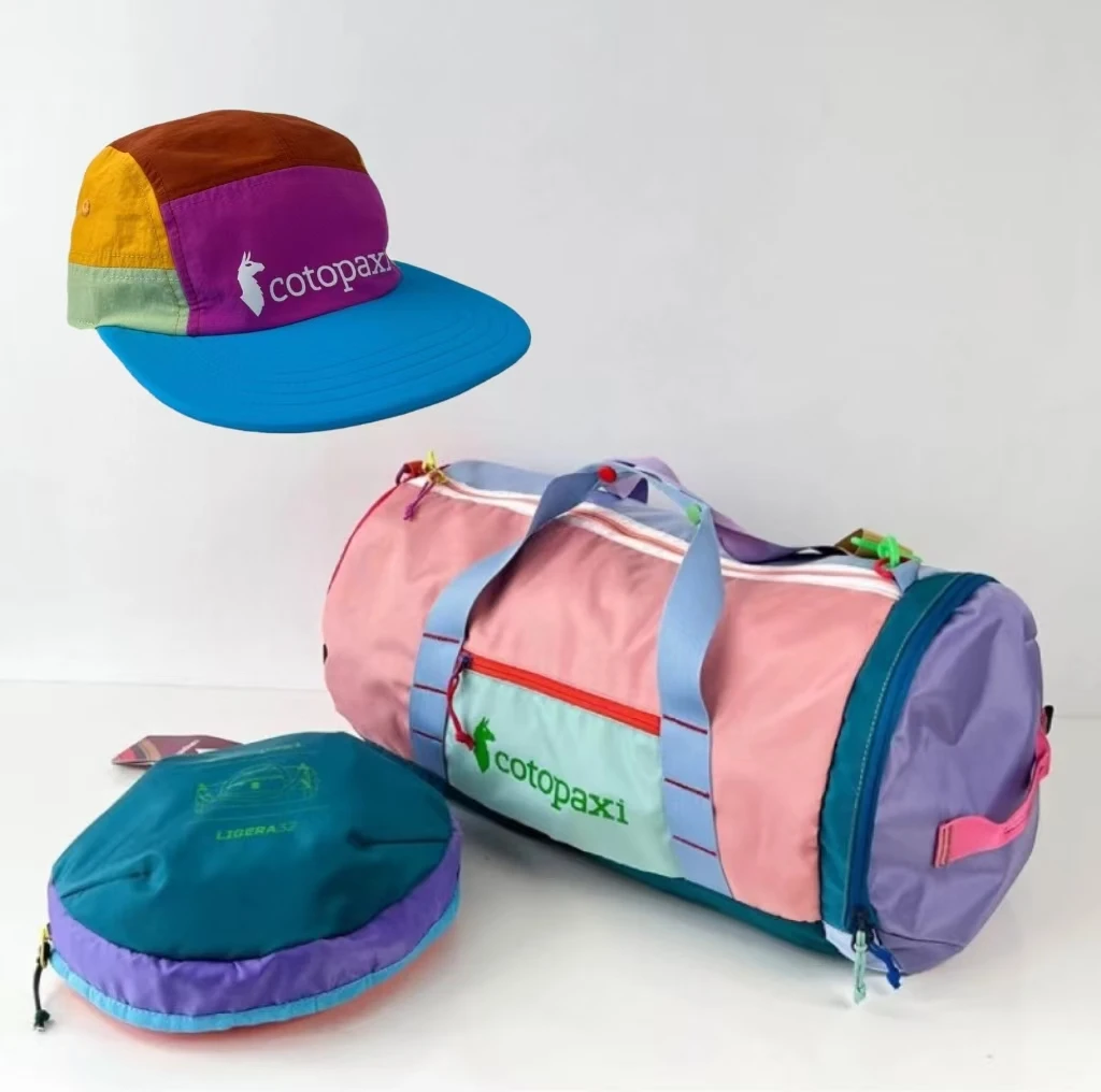 

Cotopaxi New Waterproof Leather Film Travel Bag Casual Cylindrical Messenger Fitness Bag Portable Duffel Bag Boarding Bag