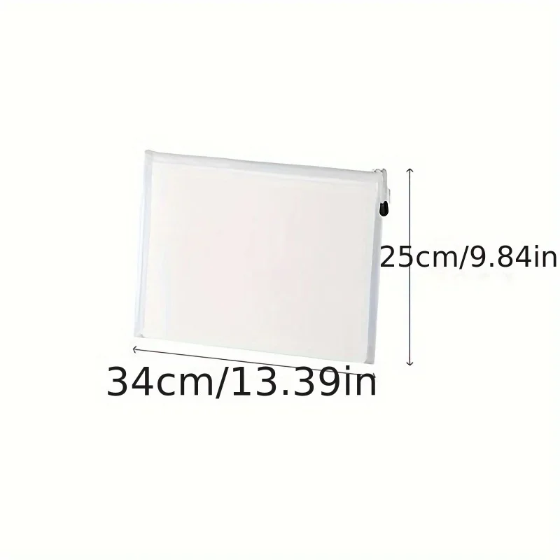10pcs A4/A5/A6 Mesh Zipper Pouch Document Bag Waterproof Zip File Folders School Office Supplies Pencil Case CosmeticMakeup Bags view 2