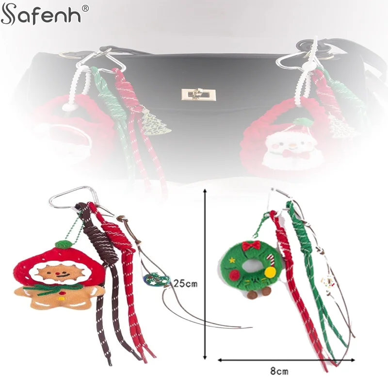 

2026 Рождественский забавный вязаный крючком брелок для куклы Санта-Клауса-милый плюшевый шерстяной вязаный орнамент ручной работы, Рождественский подарок