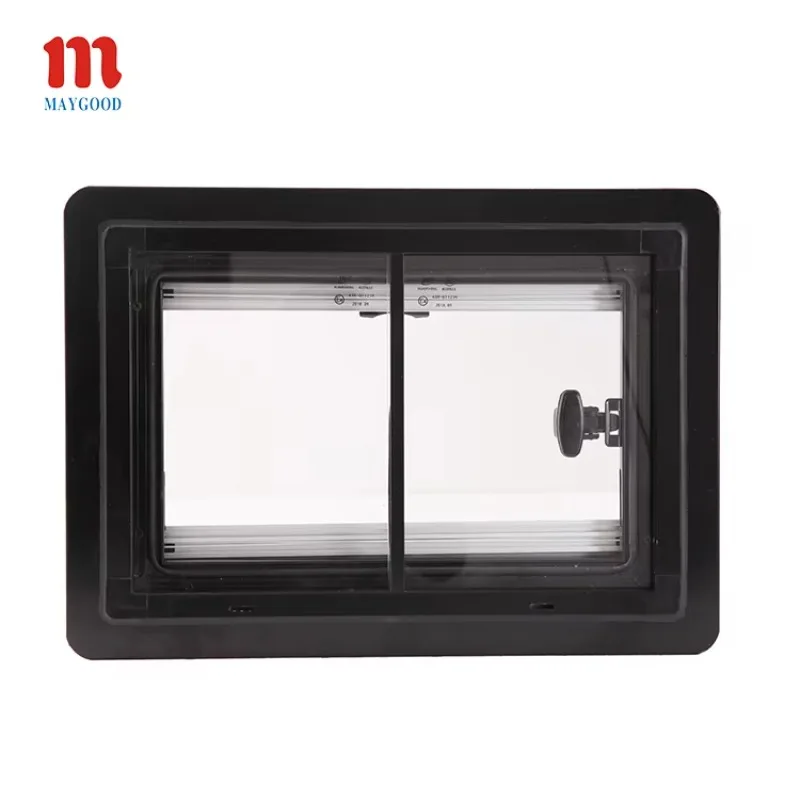 MAYGOOD 900x450mm Aluminum Alloy Horizontal Sliding Window Campervan Parts Window Open From Both Sides