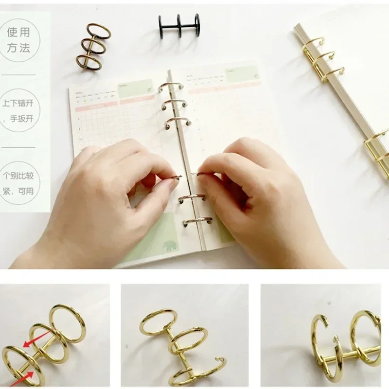 2 PCS/Batch Notebook Metal Hole Frame Binder Photo Album Buckle Removable Office School Binding Student Supplies Accessories