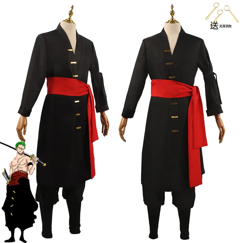 Roronoa Zoro Cosplay Costume Anime ONE PIECE Clothes Full Set Kimono Adult Children Christmas Halloween Party Cosplay Props Gift