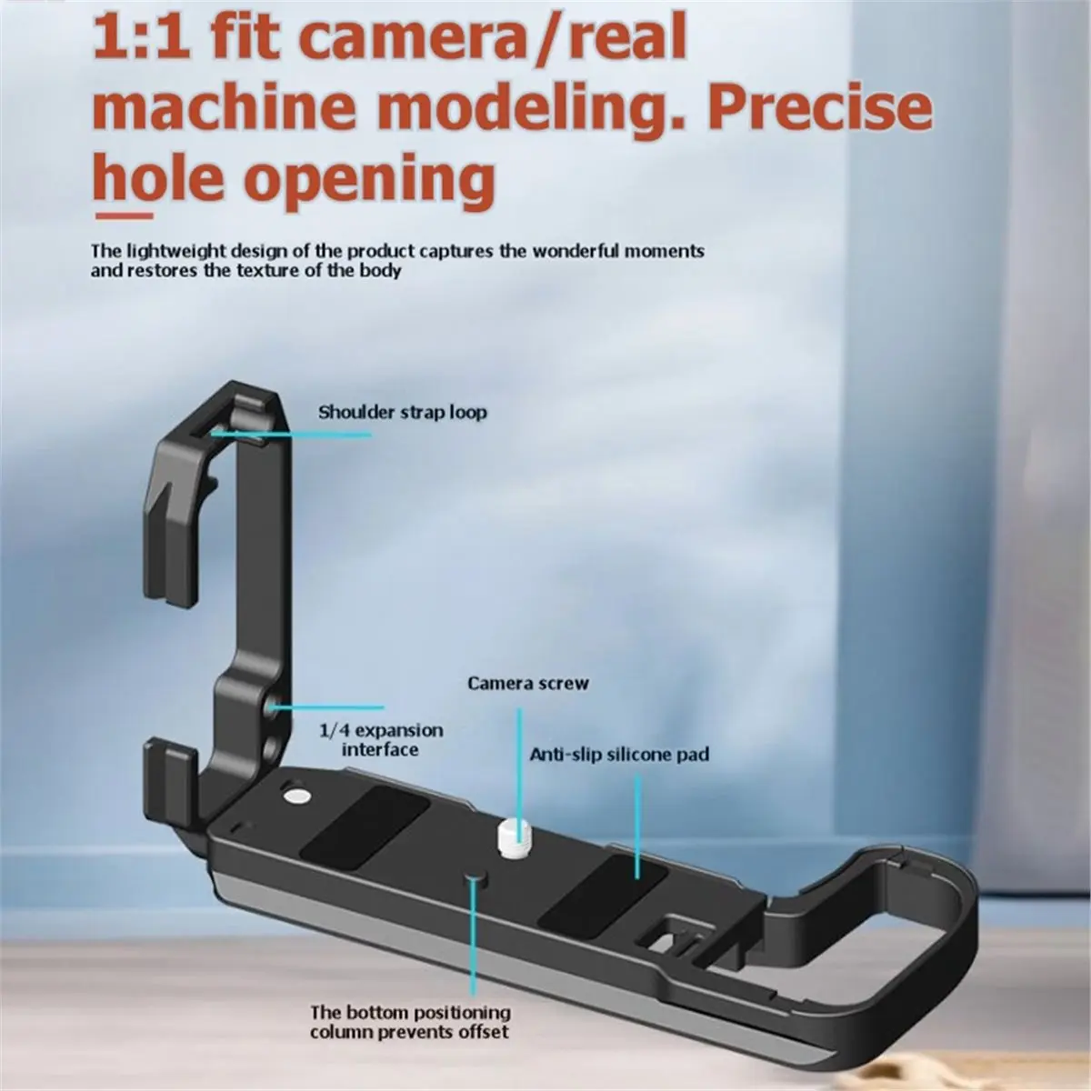 HOUSEHOLD*GOOD Quick Release L-Plate for Z5II/Z6III Camera Video Rig Ergonomic Hand Grip L-Shaped Expansion Frame