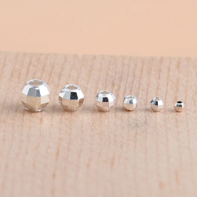 20PCS 925 sterling silver laser cut bead suitable for DIY material bracelet necklace jewelry production wholesale