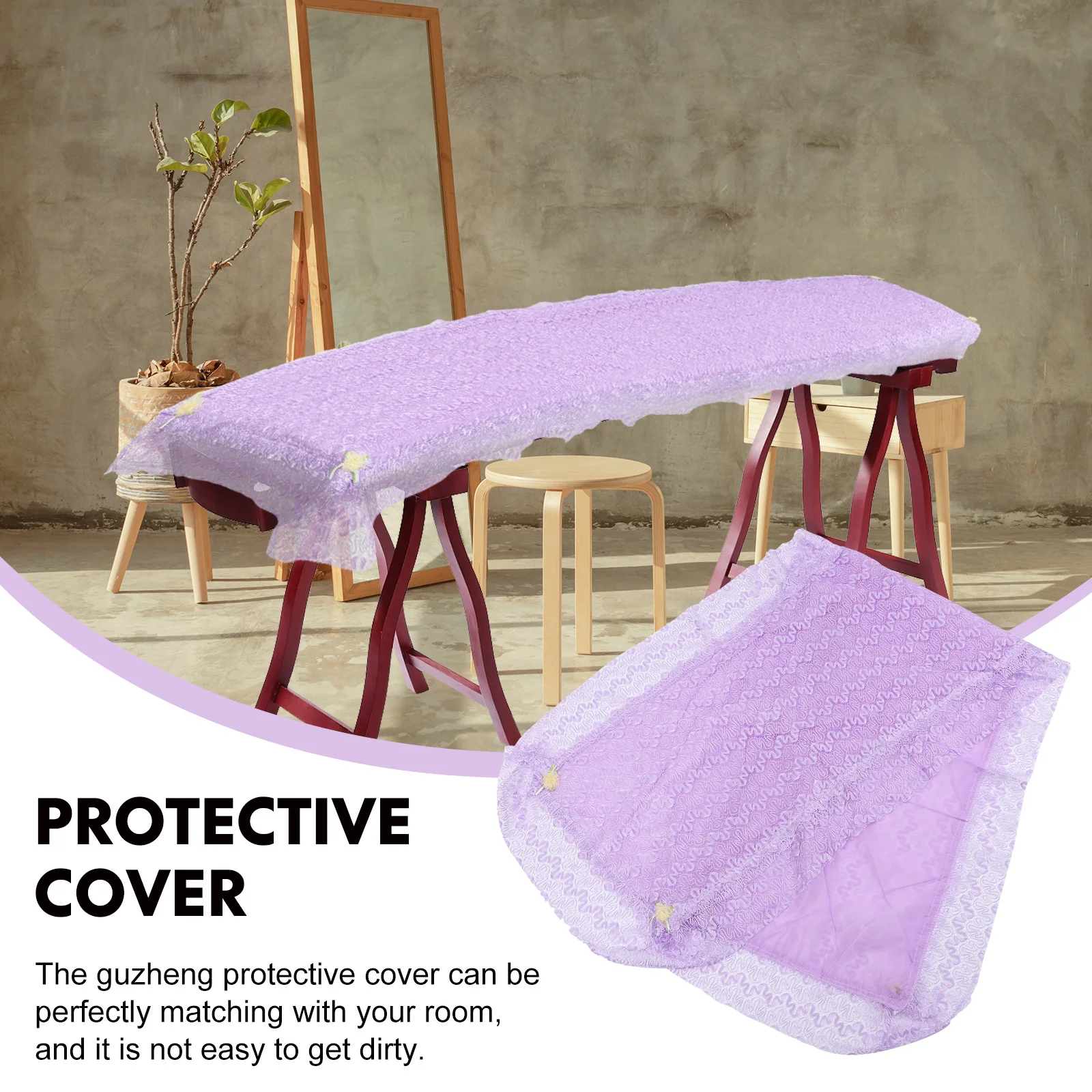 

Guzheng Cover Flower for Musical Instrument Accessory Instruments Protection Dust Decorative with