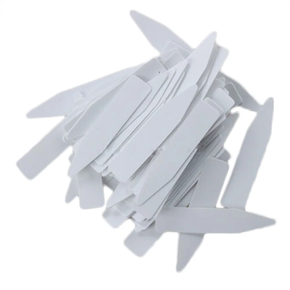 

100pcs Plastic Plant Marker Garden Labels Pot Nursery Stake Tags 5*1cm Durable And Practical Plant Labels For Home Gardeners