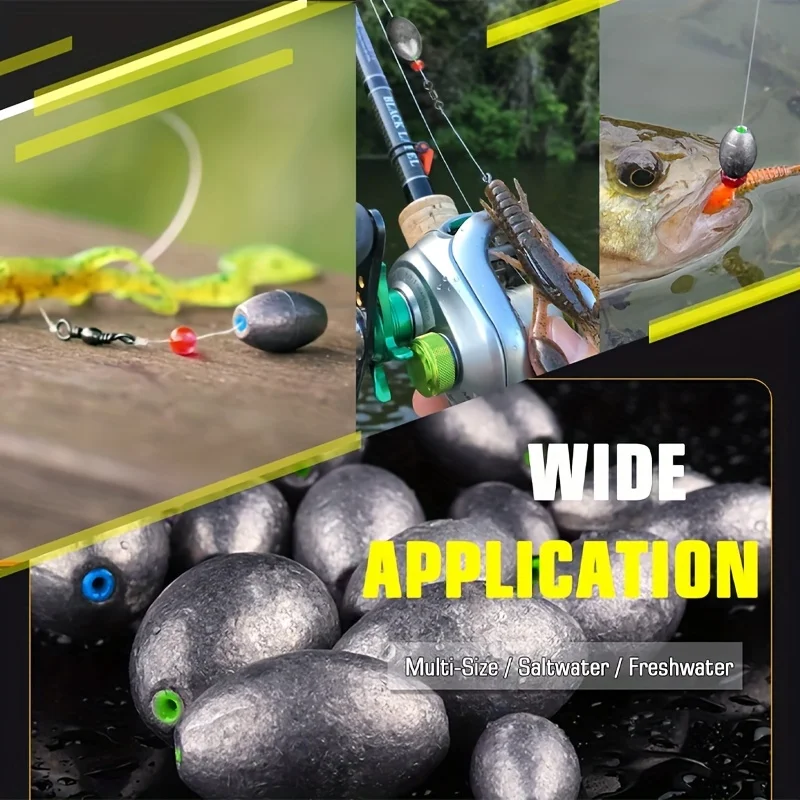 Plomos tipo huevo premium para pesca agua salada y dulce - imagen 2