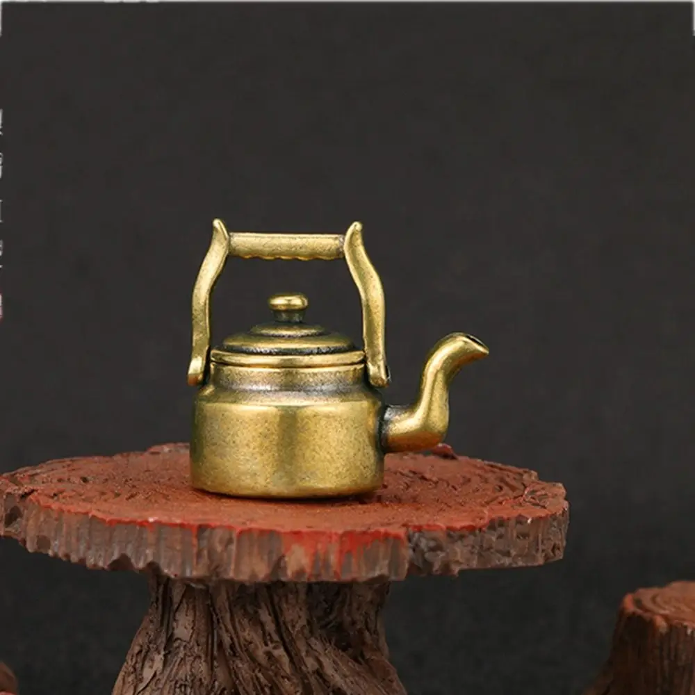 Easy Use Antique Copper Pocket Teapot Teapot Brass Teapot Miniatures Brass Kettle Desktop