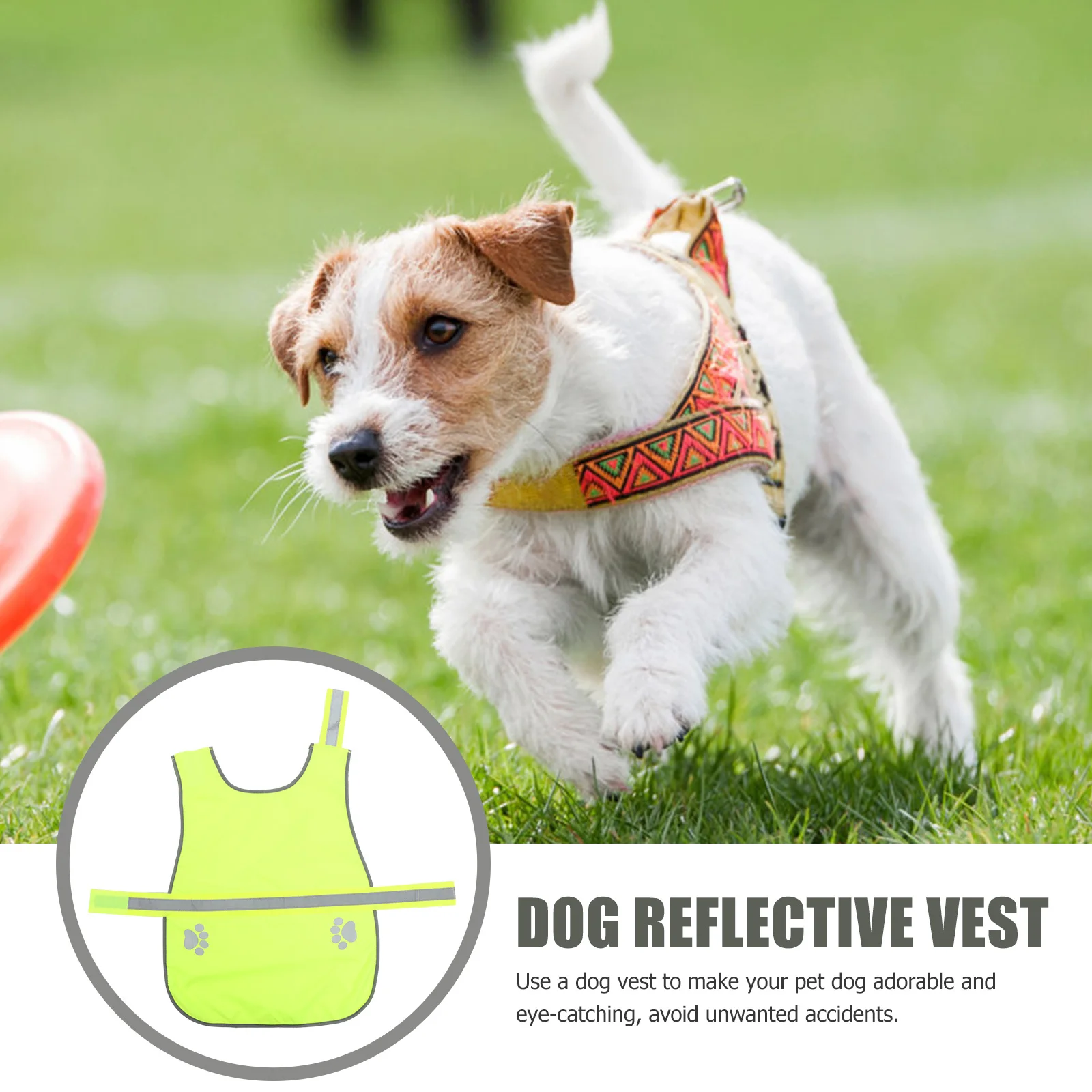 

Dog Reflective Breathable Safety Outdoor Walking Costume Decorative Pet Apparel Reversible Adjustable Durable Oxford Fabric