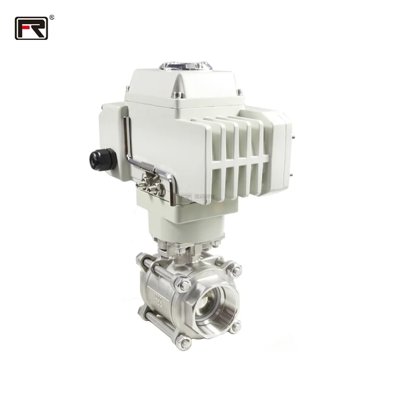 Furui Electric 1-Inch 3-Piece Ball Valve Female BSPT/BSPP Threads ISO Mounting Pad PN16 1000WOG 24vDC 240vAC OEM Customizable