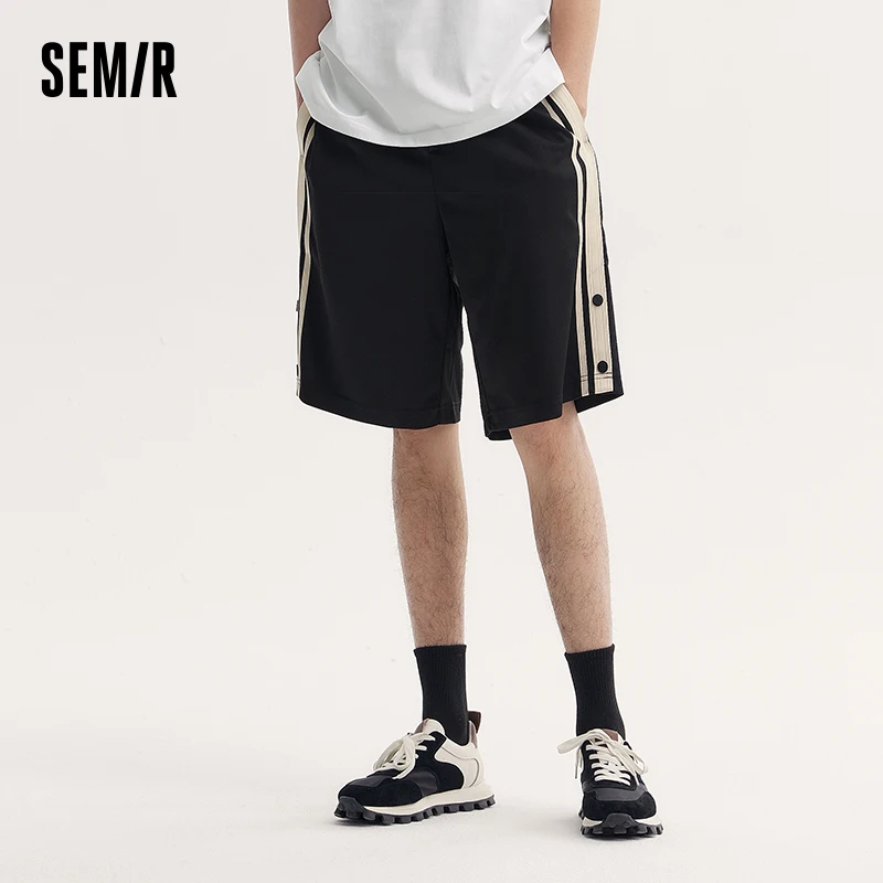 Semir Casual Pants Men Summer Elastic Waist Straight 2024 New Arrival Knitted Sports Jogging Shorts