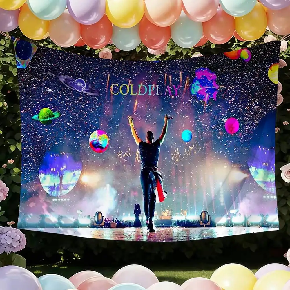 Group C-Coldplay-Y Flags Wall Hanging Tapestry Outdoor Garage Room Decorative flag Background Blanket