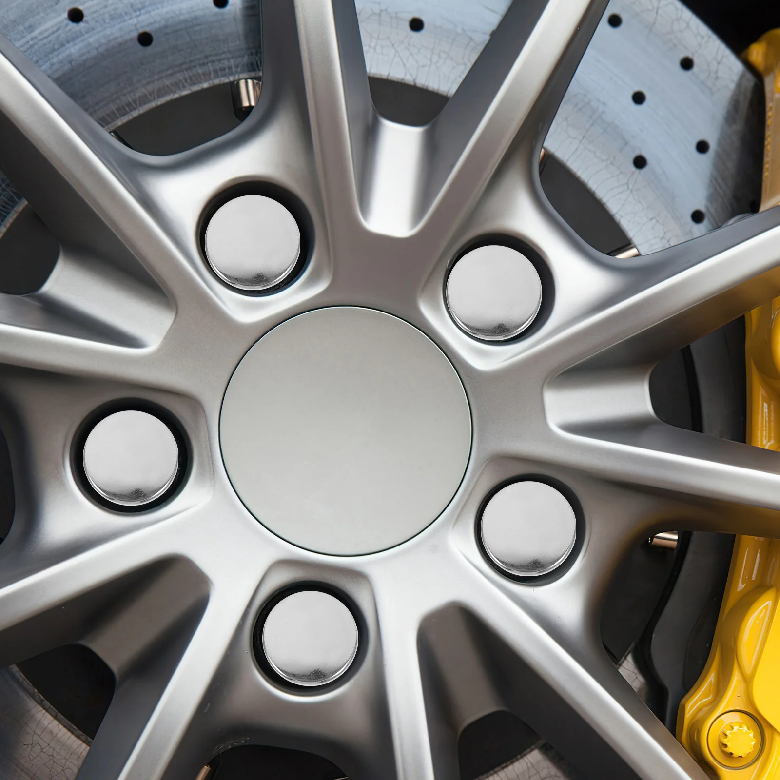 10 قطعة أقفال عجلة مكافحة سرقة صواميل عروة معدنية مخروط مقعد تصميم قبعات الغبار لإطارات السيارات طقم قفل العجلة تشمل مفتاح #3