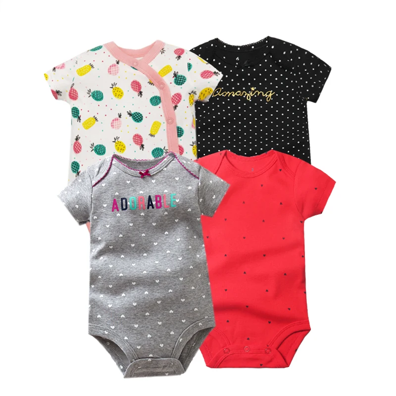 3/4/5pcs/lot Baby Bodysuit Fashion Girl Clothes Cotton Newborn Baby Boy Clothing Infant Body Baby Jumpsuit Cartoon Ropa Bebe