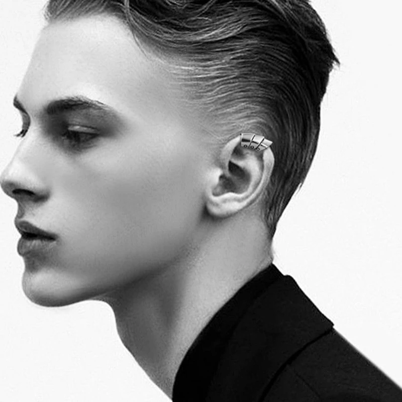 Earcuff القرط غير ثقب لا ثقب الرجال الأذن الكفة مجوهرات باردة الشرير مجوهرات غير عادية تأثيري الإكسسوارات القرط قابل للتعديل