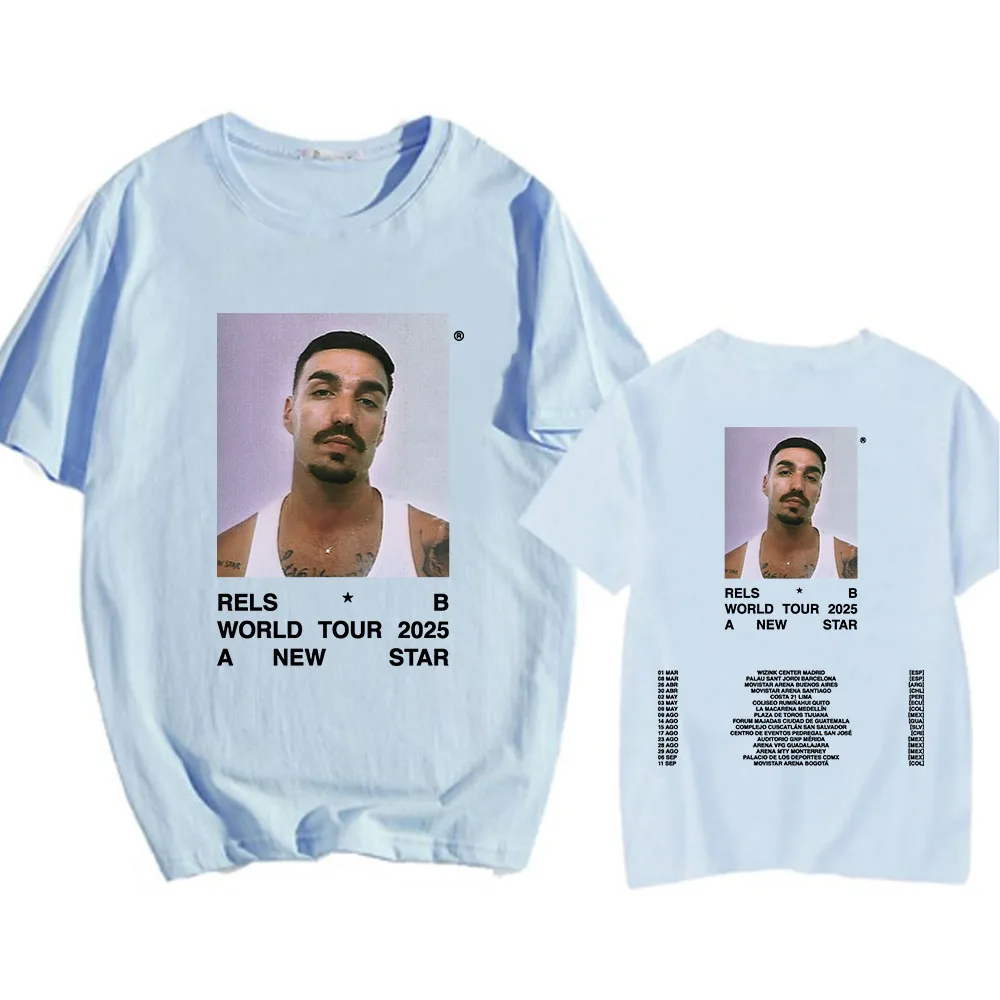 A New Star World Tour 2025 Rels B Tshirt Hip Hop Unisex Streetwear Short Sleeve Round Neck Mens Tee-shirt Print Clothing Casual image 6